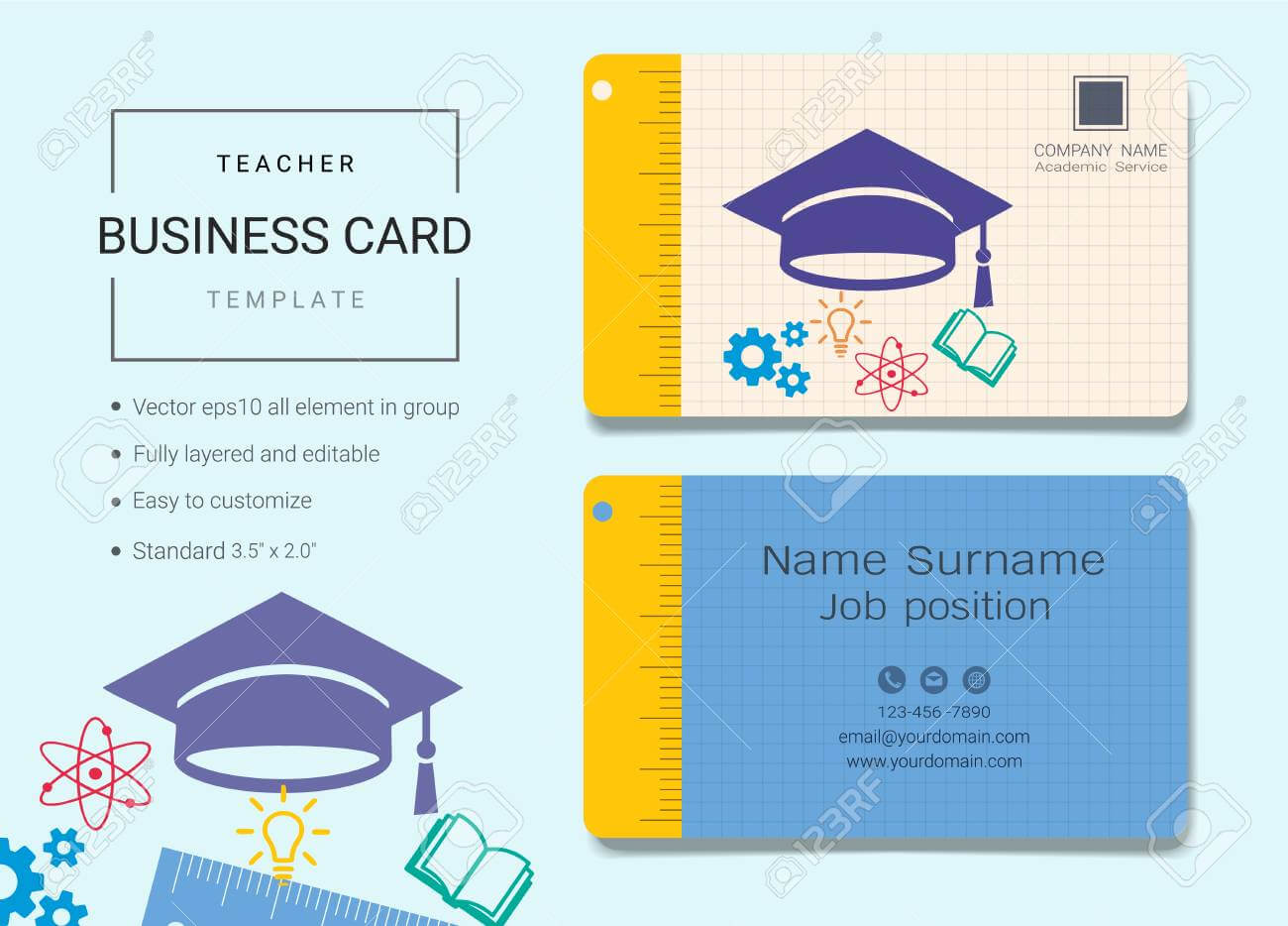 Teacher Business Cards Templates Free Intended For Business Cards For Teachers Templates Free