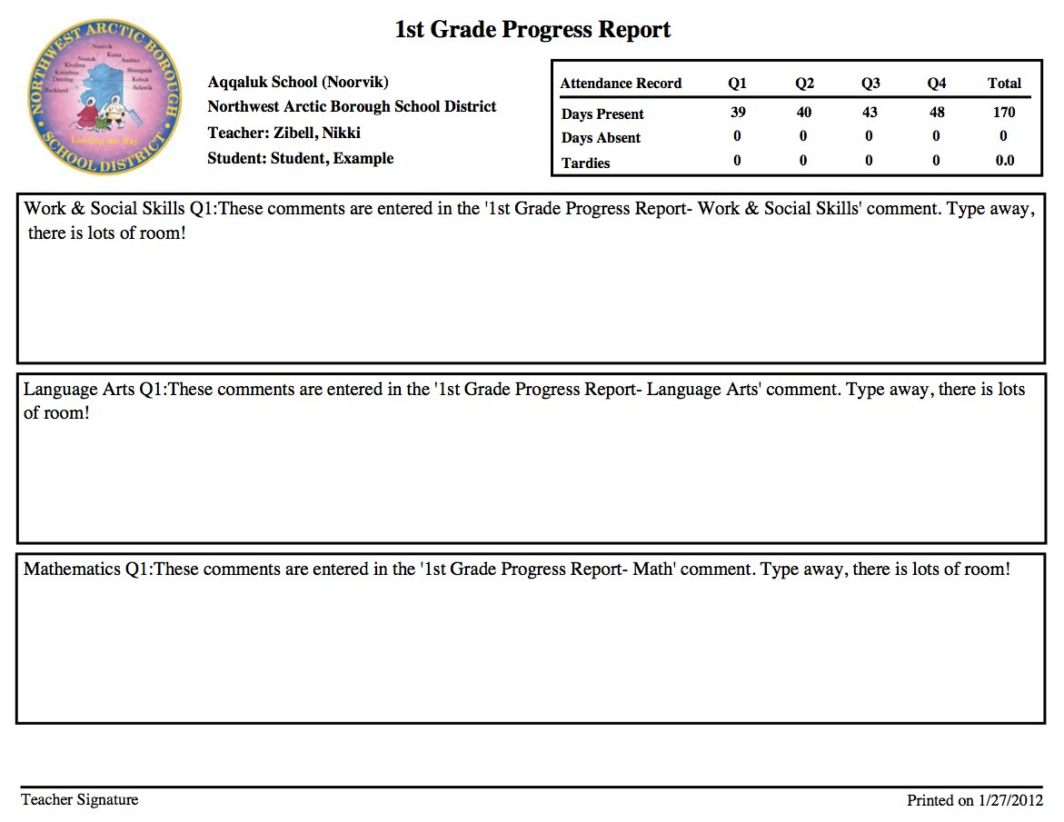 Teachers / Teacher Resources Pertaining To Student Grade Report Template