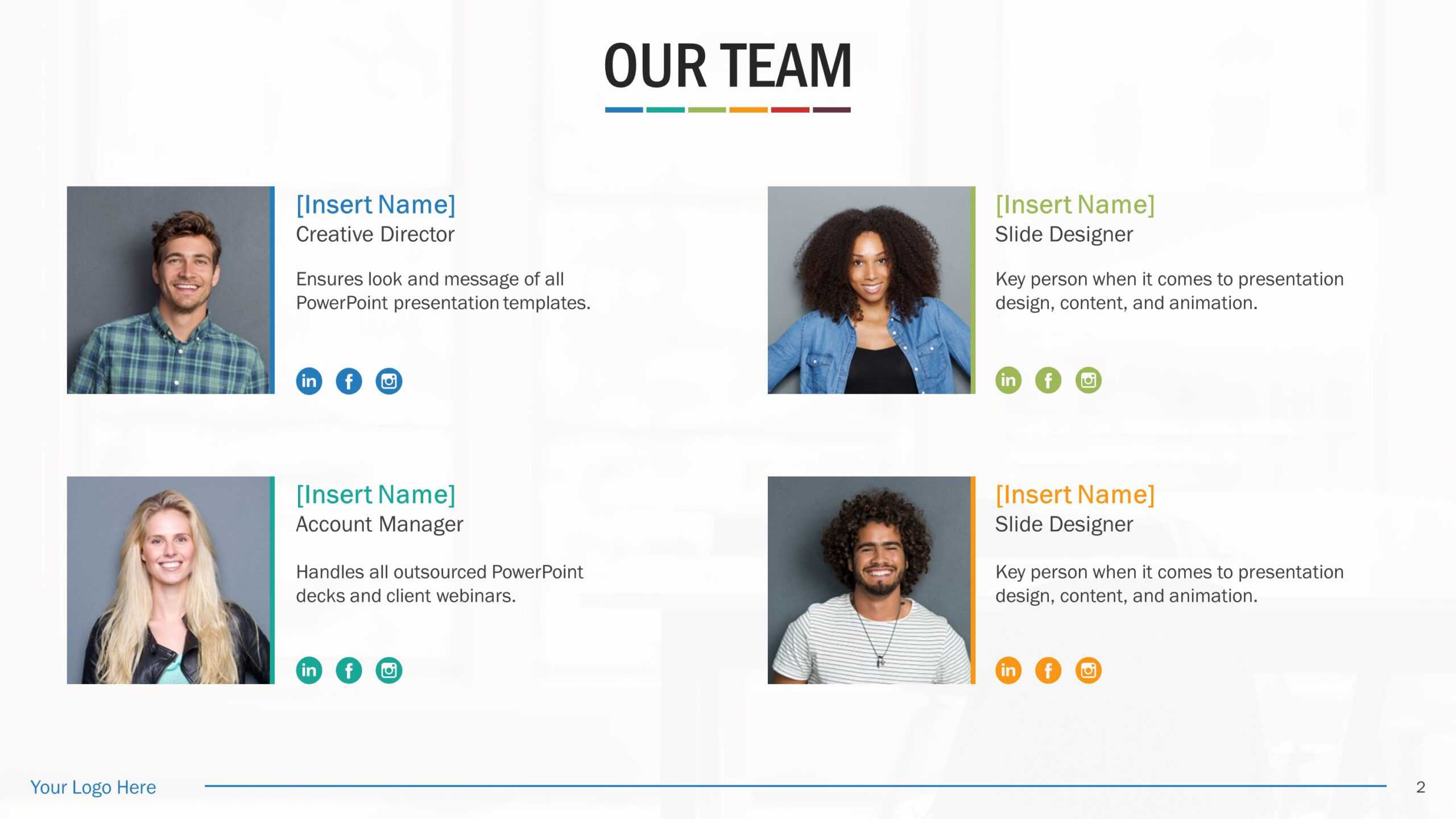 Team Biography Slides For Powerpoint Presentation Templates Within Biography Powerpoint Template