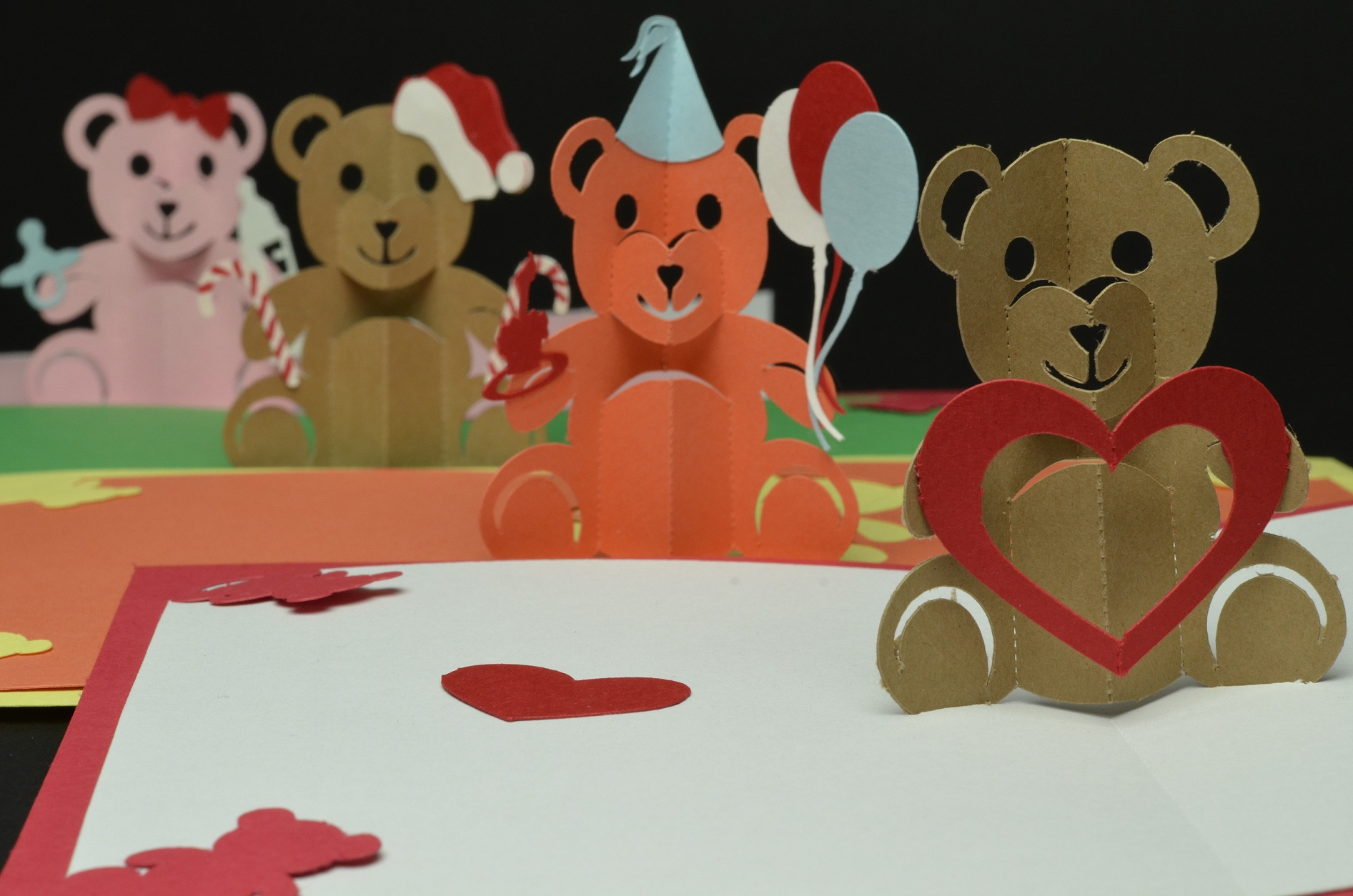 Teddy Bear Pop Up Card: Valentines Day, Birthday, Christmas With Teddy Bear Pop Up Card Template Free