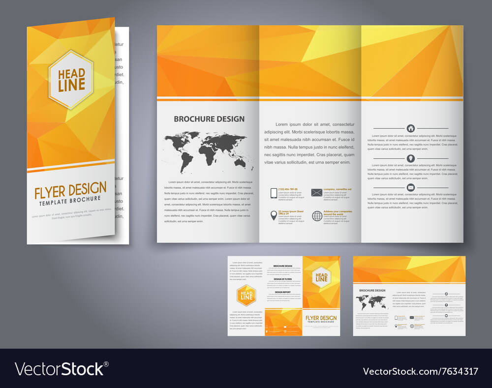 Template Design Three Fold Flyer Brochure Intended For Free Three Fold Brochure Template