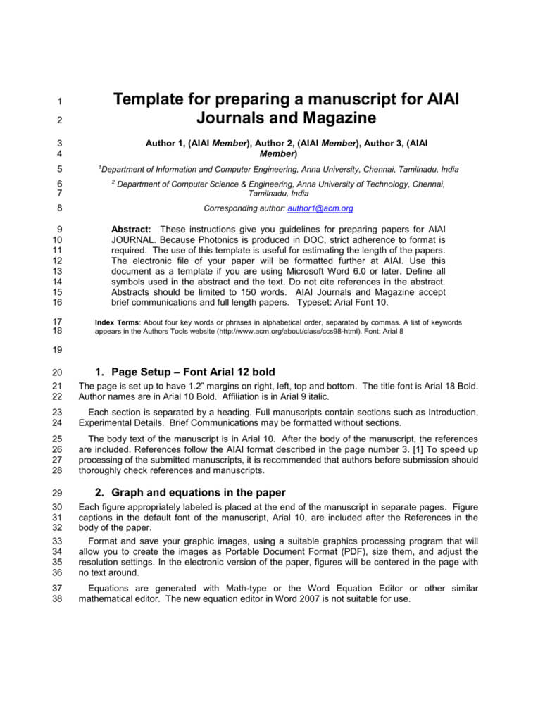 Template For Preparing A Manuscript For Ieee Photonics Journal Throughout Ieee Template Word 2007