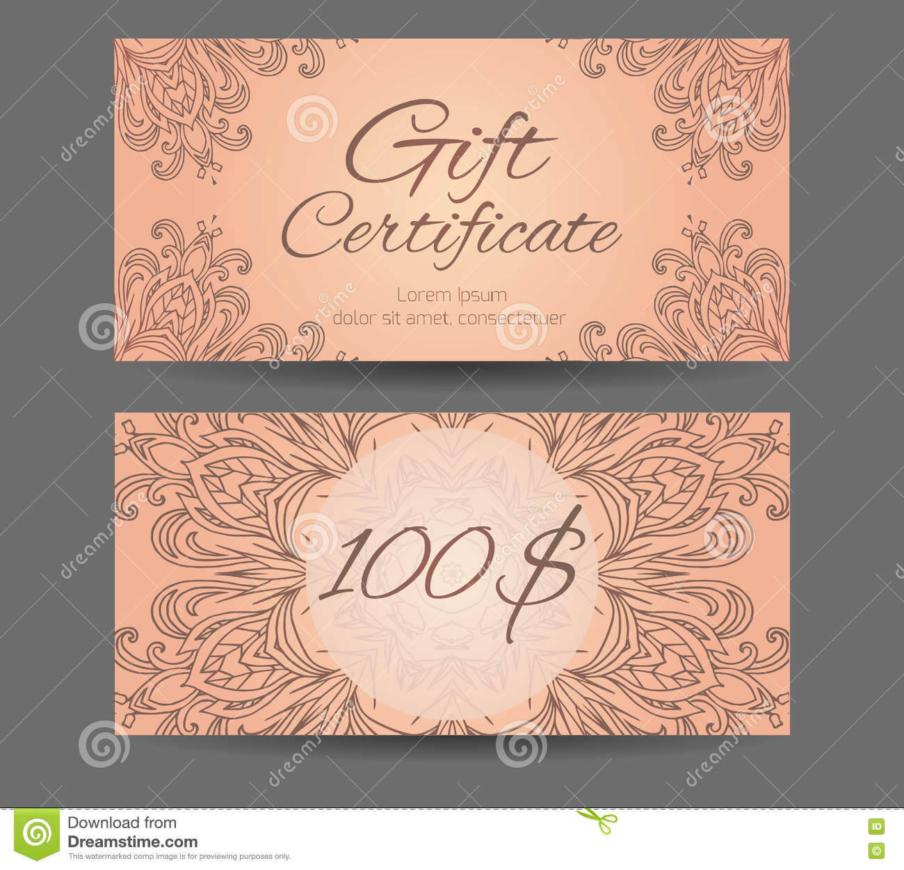 Template Gift Certificate For Yoga Studio, Spa Center In Yoga Gift Certificate Template Free