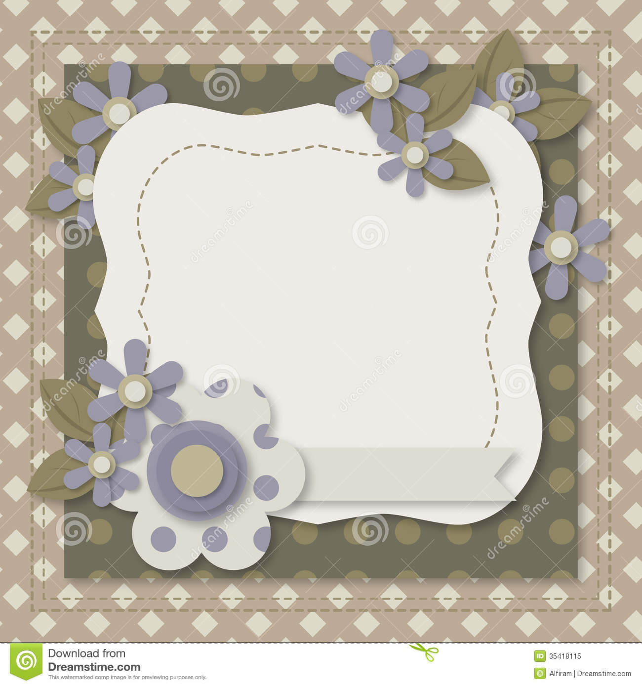 Template Of Greeting Card Or Album Page Stock Vector Pertaining To Greeting Card Layout Templates