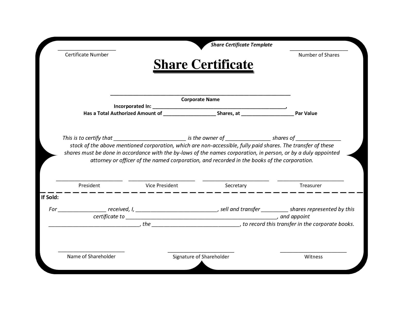 Template Share Certificate Rbscqi9V | Certificate Templates With Template For Share Certificate