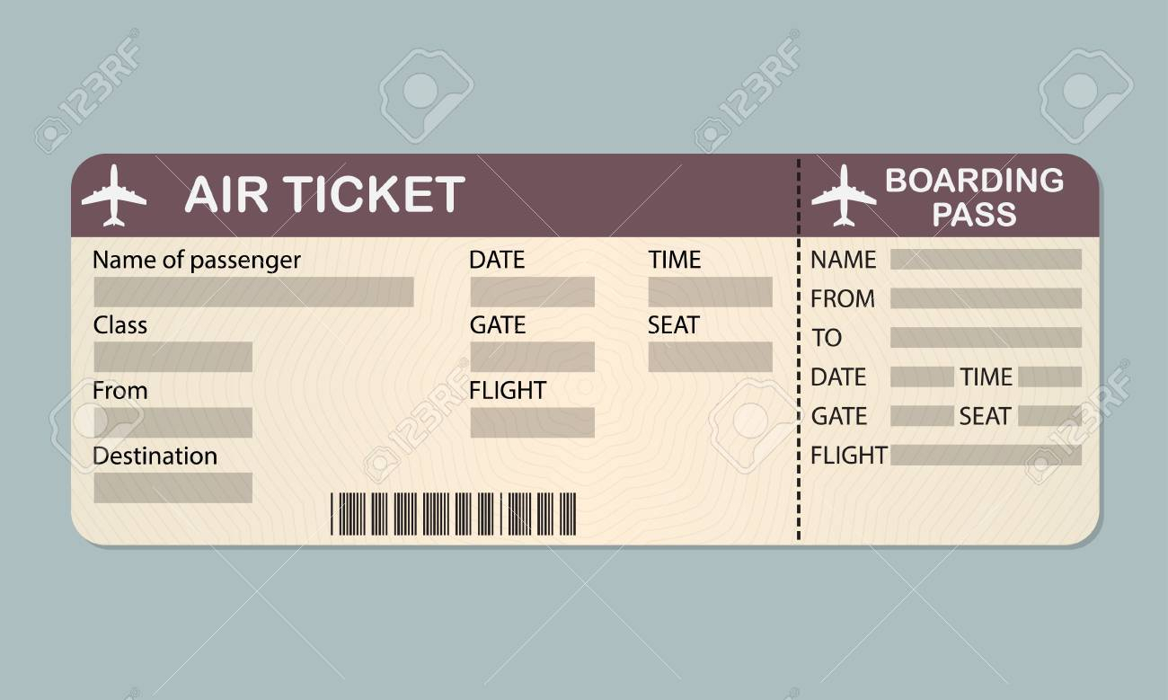 Templates And Samples Within Plane Ticket Template Word