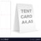 Tent Card Die Cut Mock Up Template Intended For Free Tent Card Template Downloads