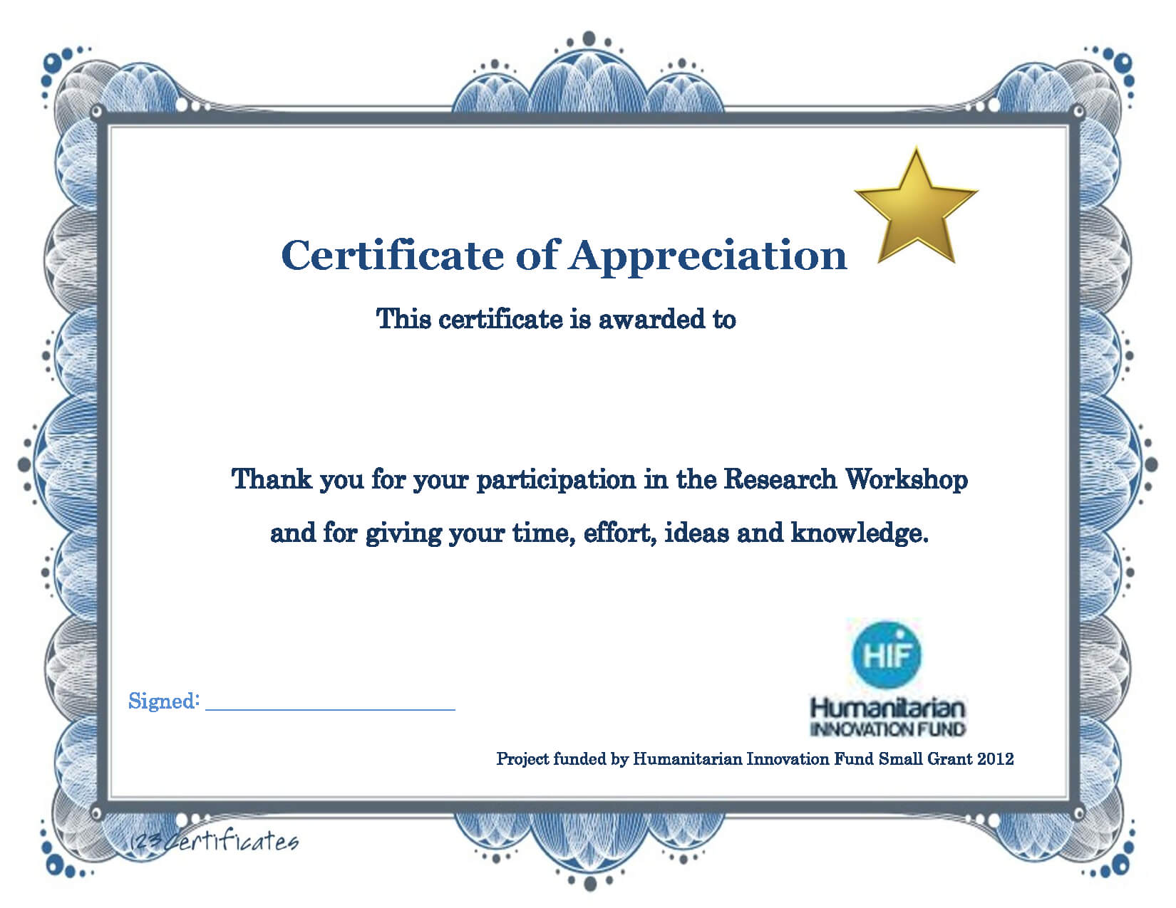 Thank You Certificate Template | Certificate Templates For Workshop Certificate Template