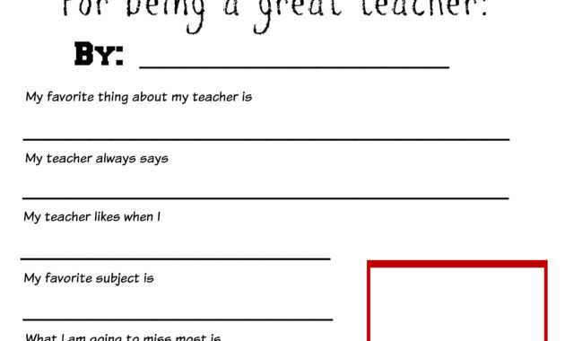 Thank You Teacher Printable | Teacher Appreciation Letter pertaining to Thank You Card For Teacher Template