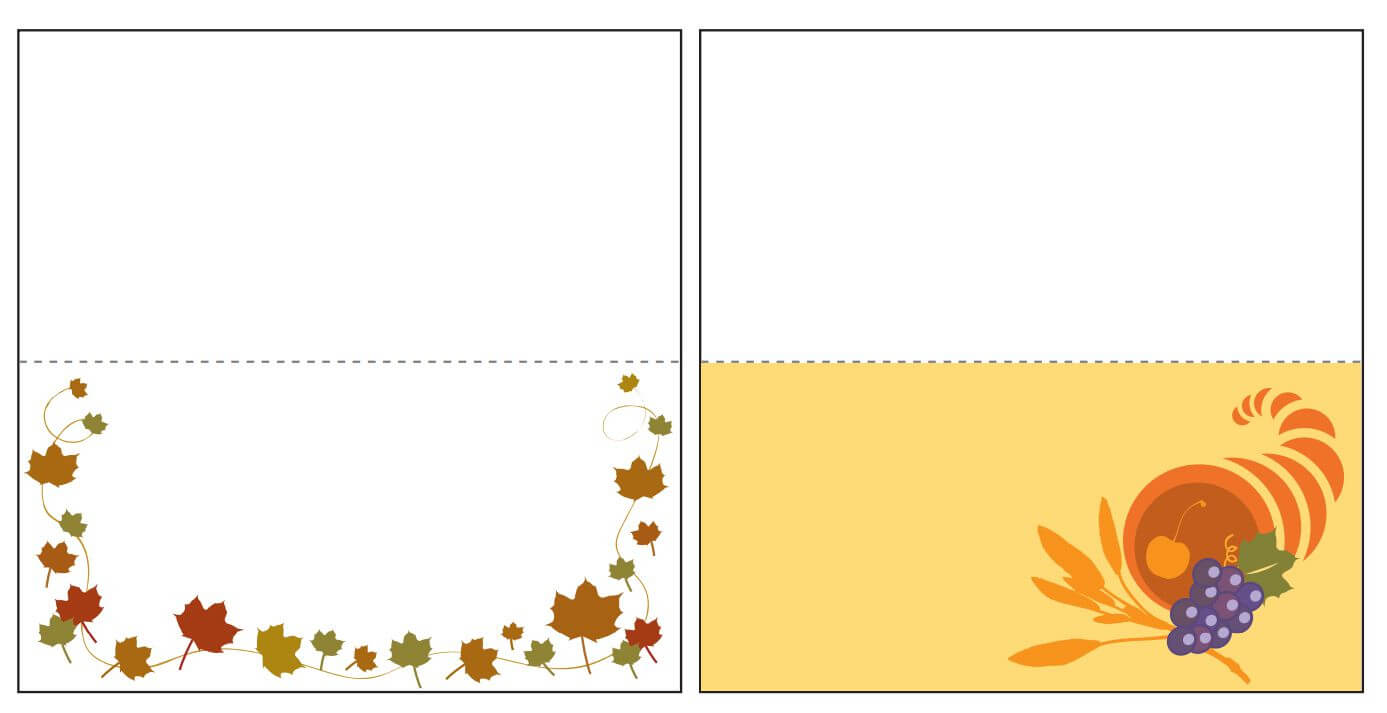 Thanksgiving Place Card Templates Gallery - Free Templates Ideas Throughout Thanksgiving Place Card Templates