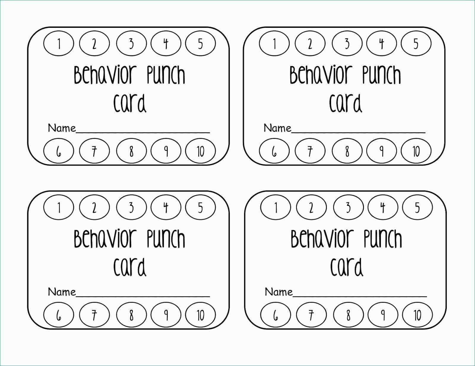 The Best Free Printable Punch Cards | Chapman Blog Inside Reward Punch Card Template