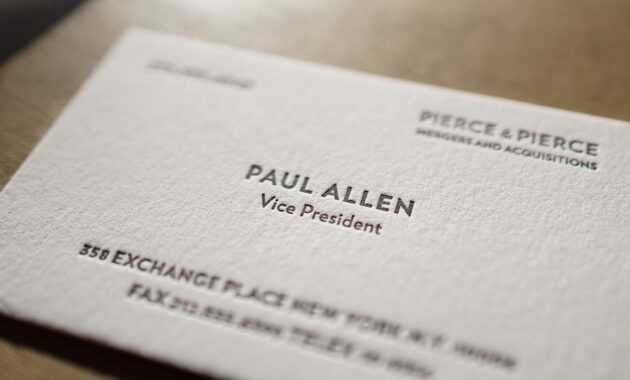 The Better Paul Allen Calling Card | Business Card Fonts throughout Paul Allen Business Card Template