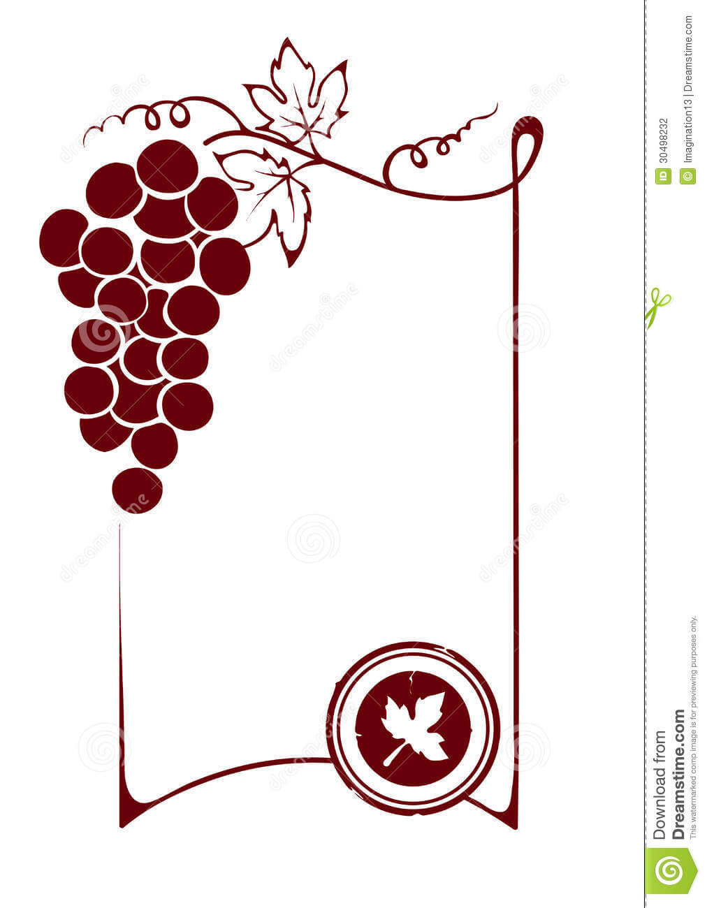 The Blank Wine Label Stock Vector. Illustration Of Decor Pertaining To Blank Wine Label Template