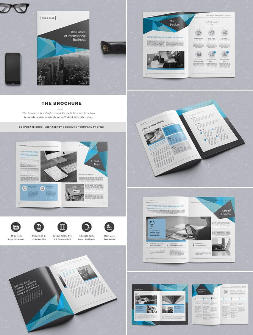 The Brochure – Indd Print Template | Indesign Brochure With Indesign Templates Free Download Brochure