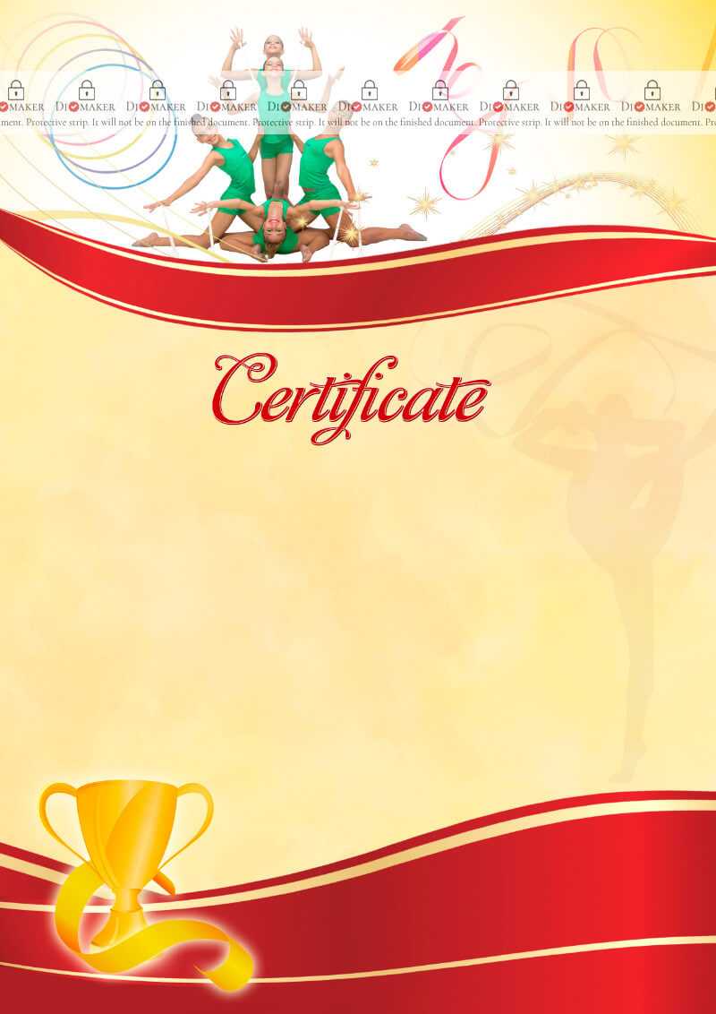 The Certificate Template «Rhythmic Gymnastics» – Dimaker Regarding Gymnastics Certificate Template