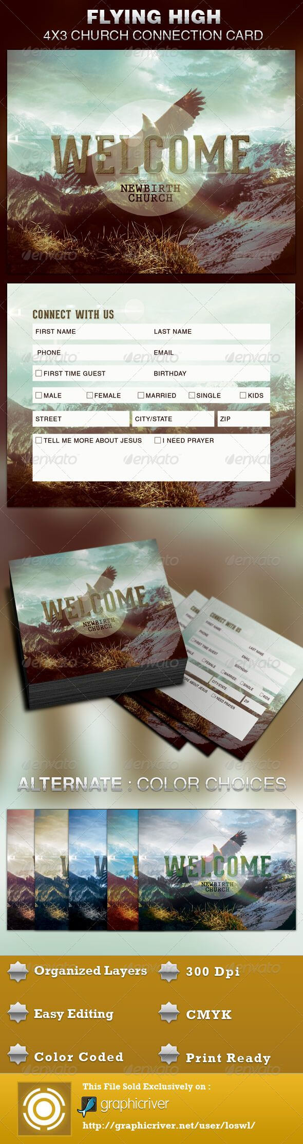 The Flying High Church Connection Card Template Is Great For For Decision Card Template