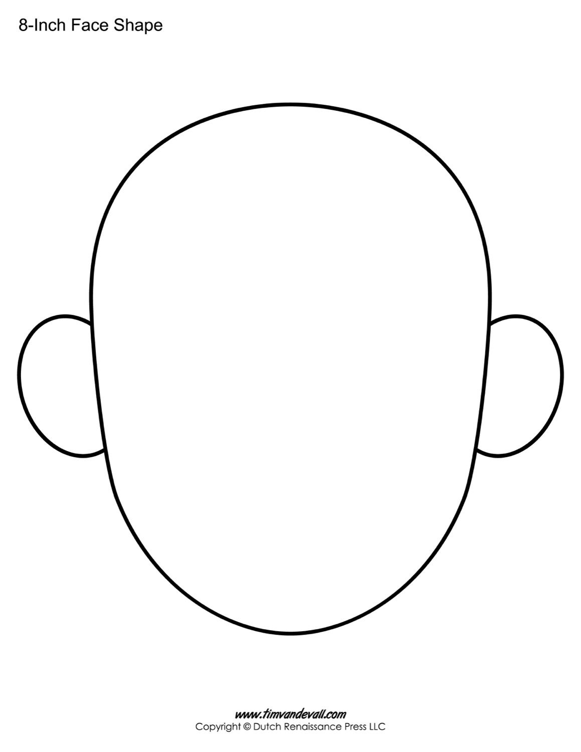 The Following Blank Face Templates Can Be Use For A Variety Intended For Blank Face Template Preschool