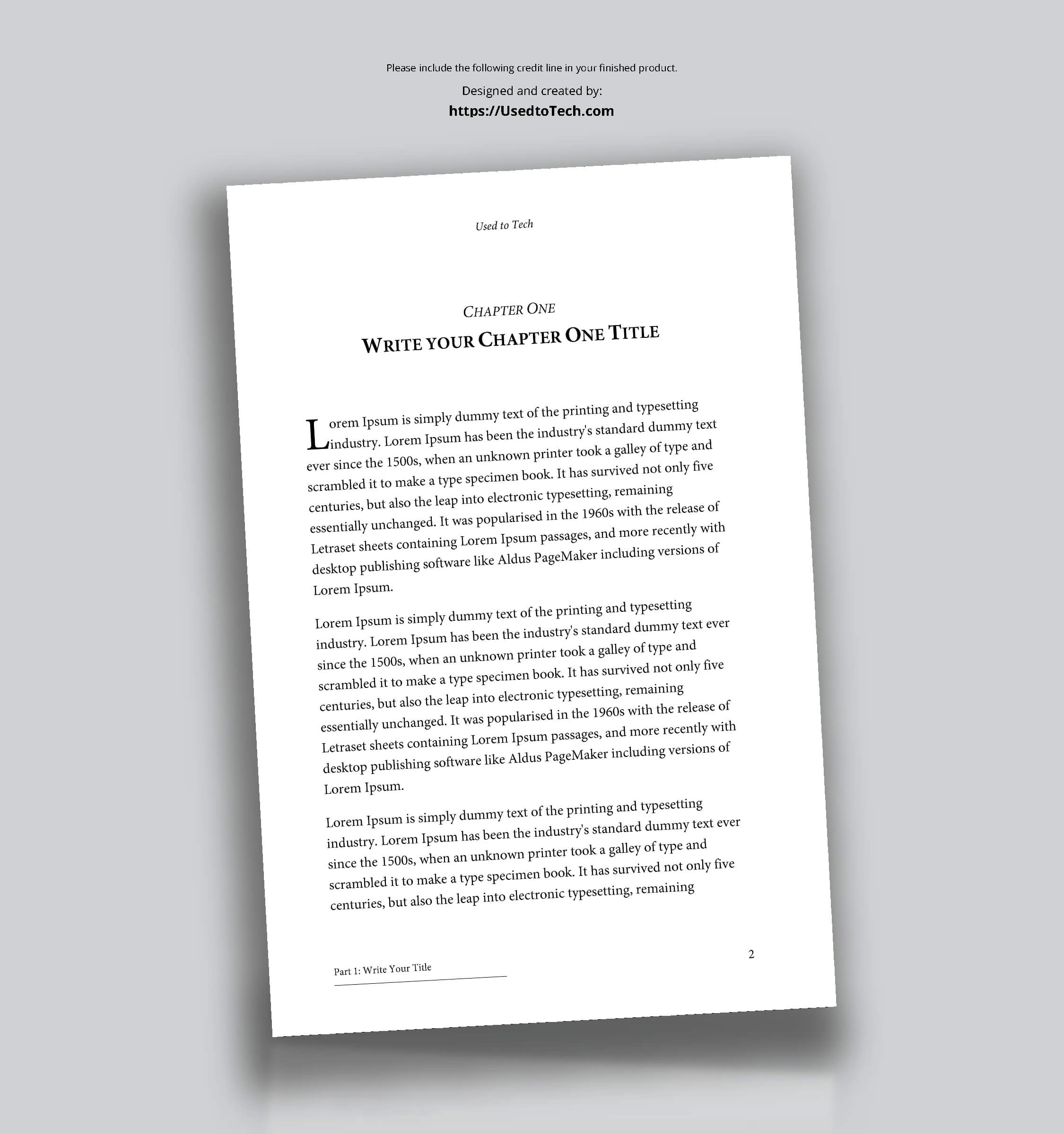 This Is A Professional Looking 6X9 Book Template In Within How To Create A Book Template In Word