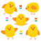 Thumbprint Easter Chicks And Flowers – Download Free Vectors Throughout Easter Chick Card Template