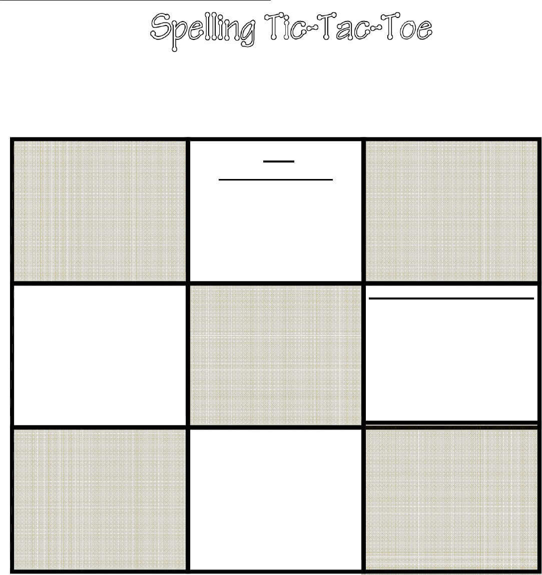 Tic Tac Toe Template In Word And Pdf Formats For Tic Tac Toe Template Word