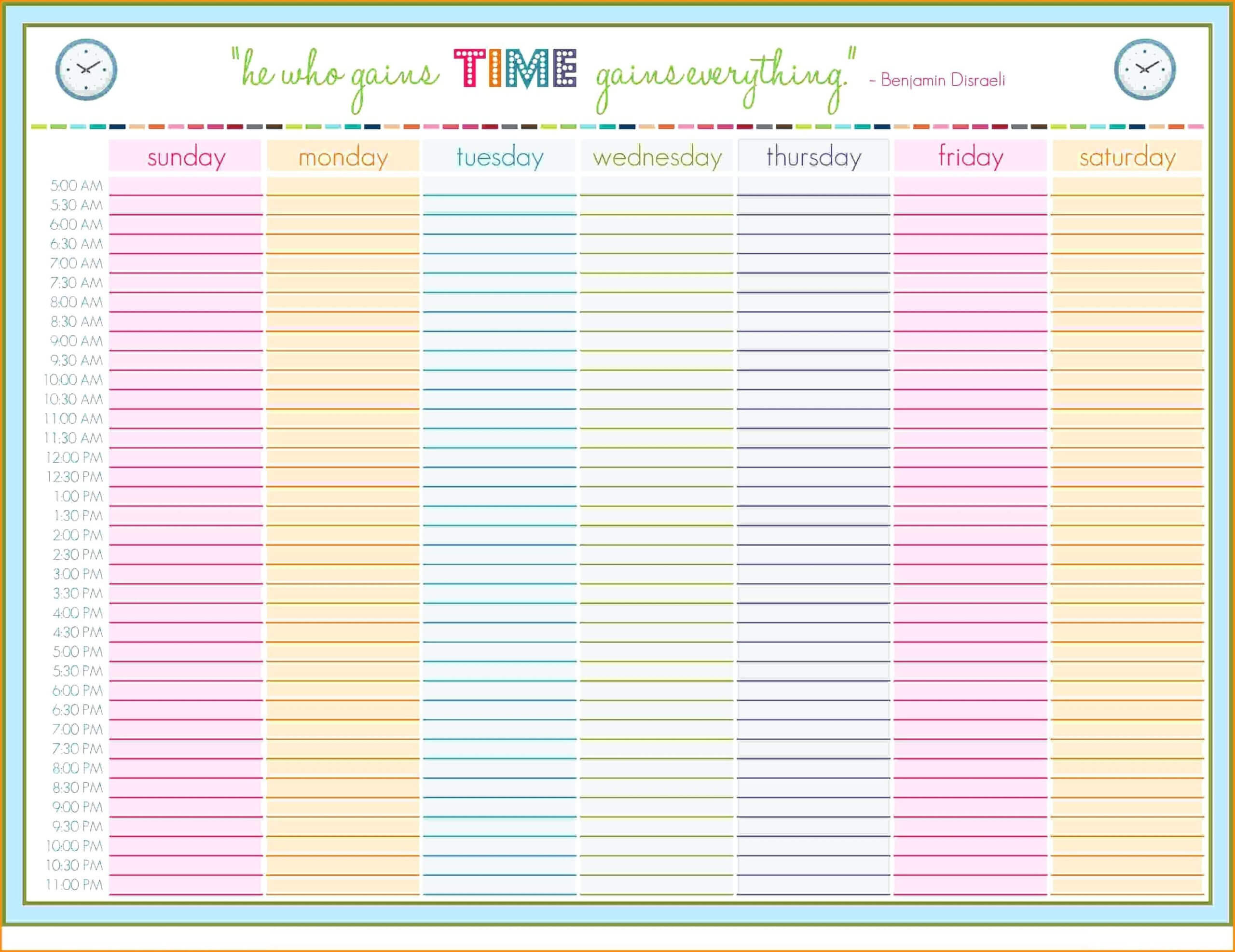 Timetable Template Free #timetabletemplateword | Timetable Throughout Blank Revision Timetable Template