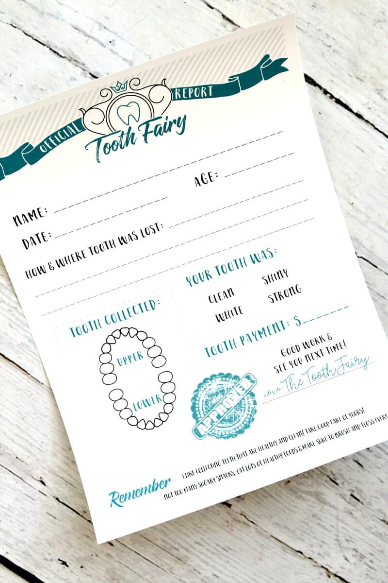 Tooth Fairy Free Printable Certificate With Free Tooth Fairy Certificate Template