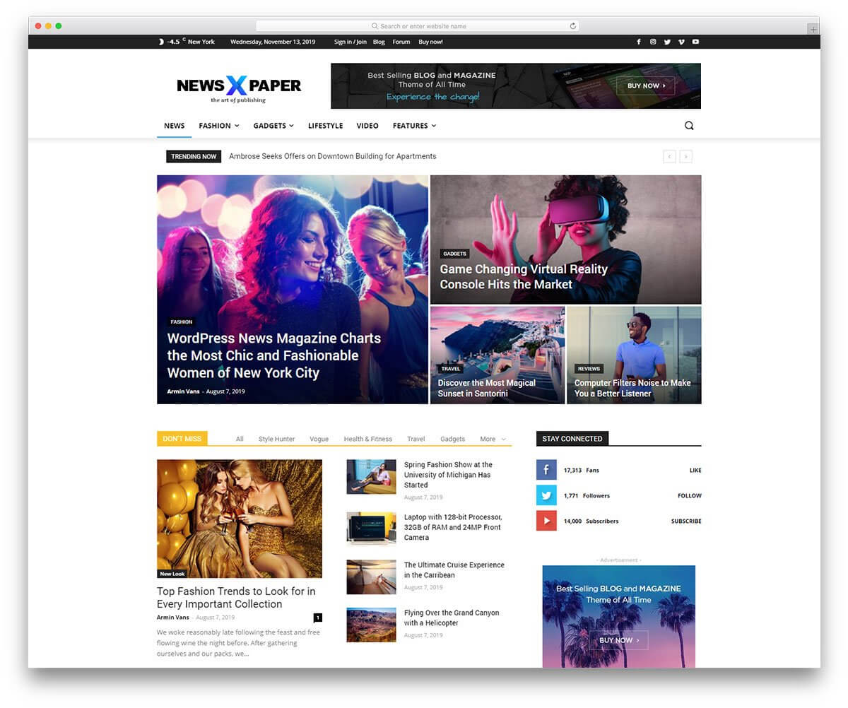 Top 50+ News Magazine WordPress Themes 2019 – Colorlib Regarding Magazine Ad Template Word