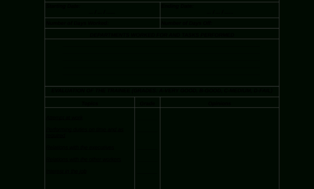 Training Evaluation Form Sample | Templates At within Training Evaluation Report Template