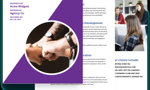 Training Proposal Template | Proposal Templates, Business throughout Training Brochure Template