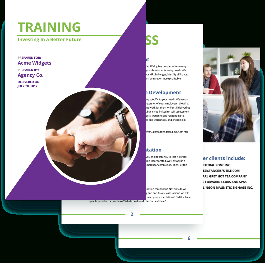 Training Proposal Template | Proposal Templates, Business Throughout Training Brochure Template