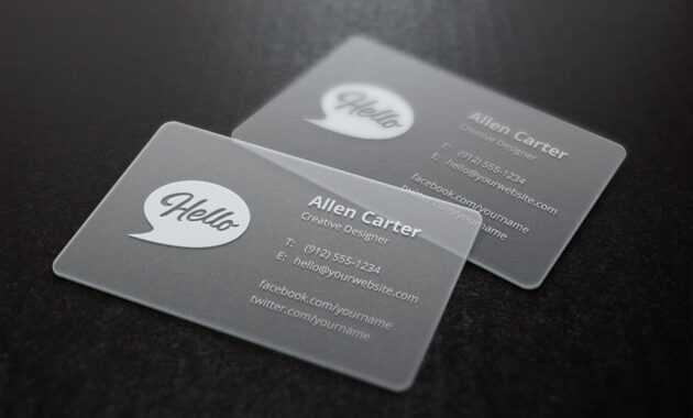 Translucent Business Cards Mockup | Business Card Mock Up within Transparent Business Cards Template