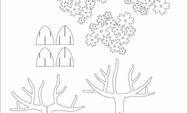 Tree 3D Pop Up Card/ Kirigami Pattern 1 | Pop Up Card within Pop Up Tree Card Template