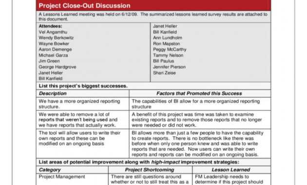 Trending Lessons Learned Document Management Lovely Lessons with Lessons Learnt Report Template