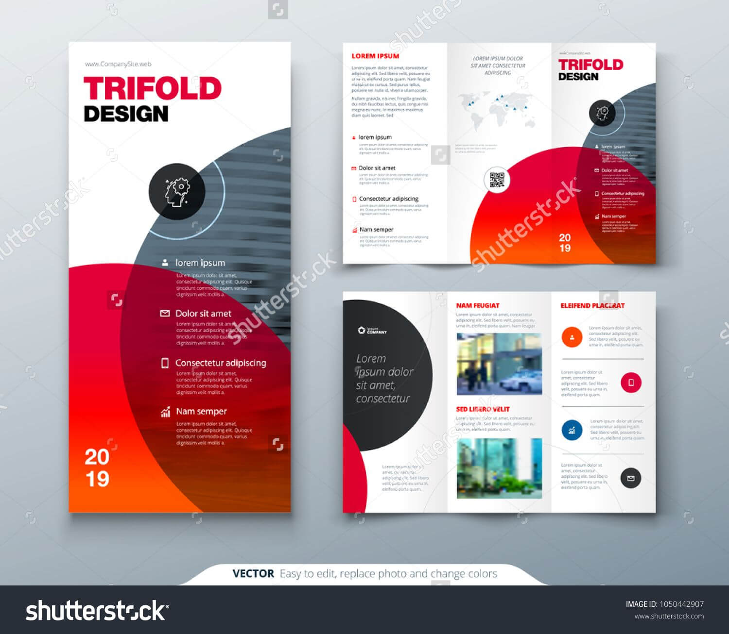 Tri Fold Brochure Design. Business Template For Tri Fold Intended For 3 Fold Brochure Template Free