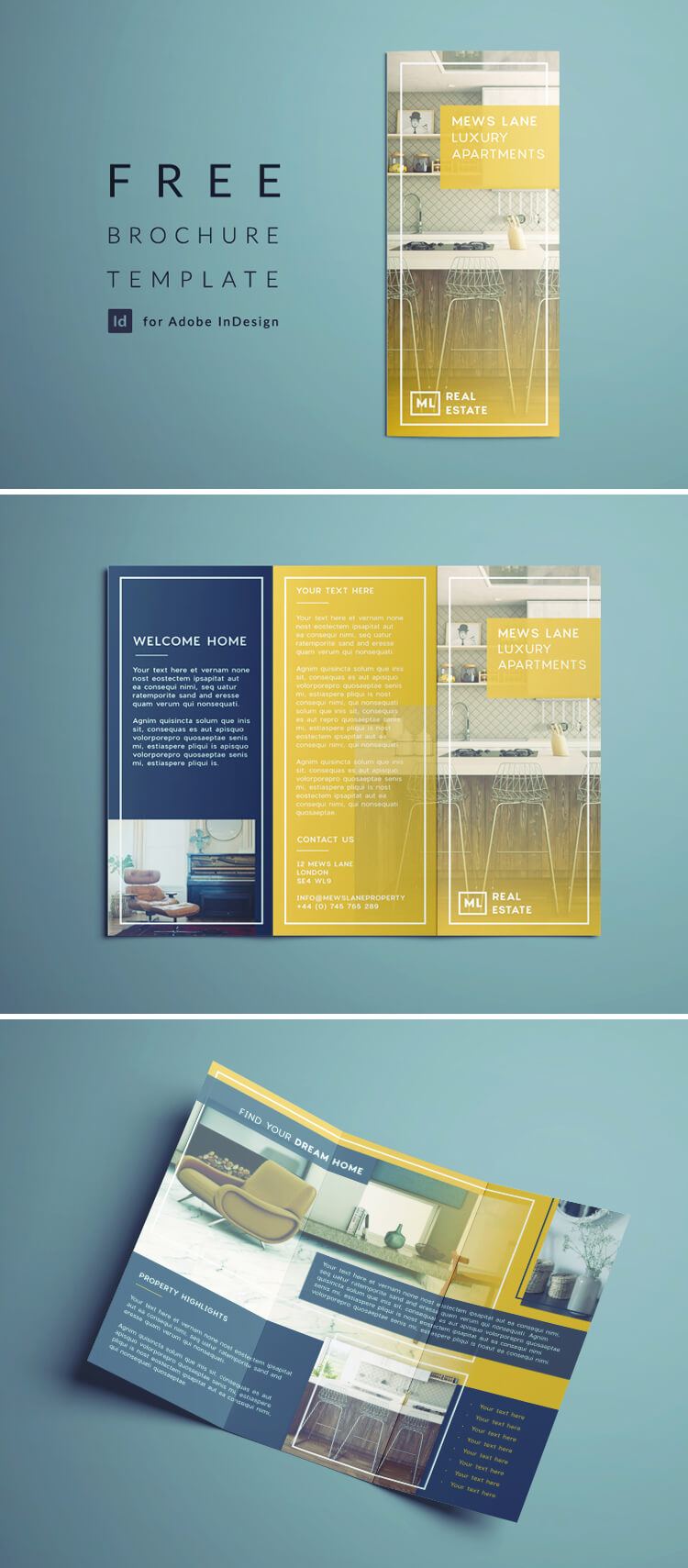 Tri Fold Brochure | Free Indesign Template Pertaining To Z Fold Brochure Template Indesign