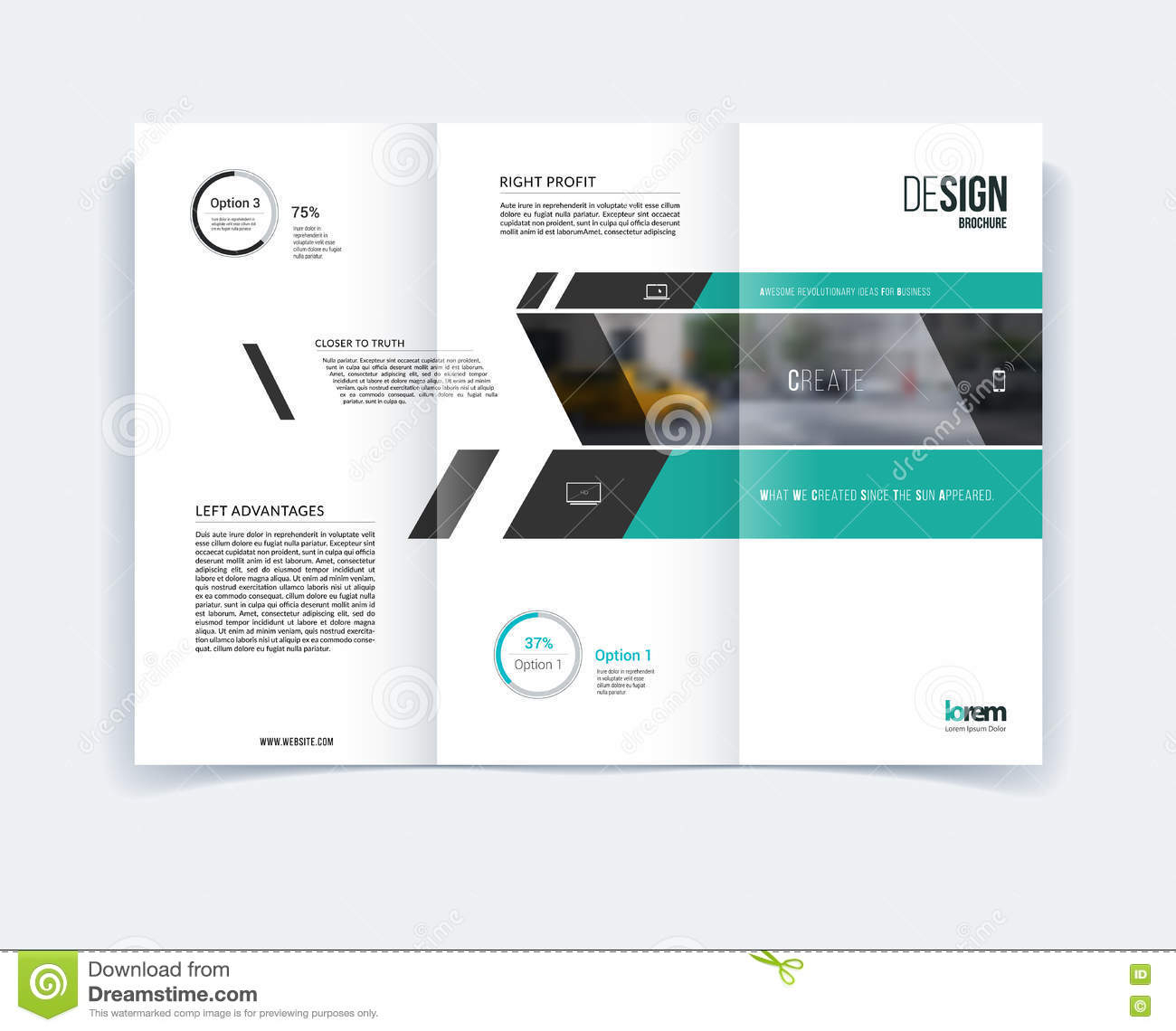 Tri Fold Brochure Template Layout, Cover Design, Flyer In A4 Regarding Engineering Brochure Templates