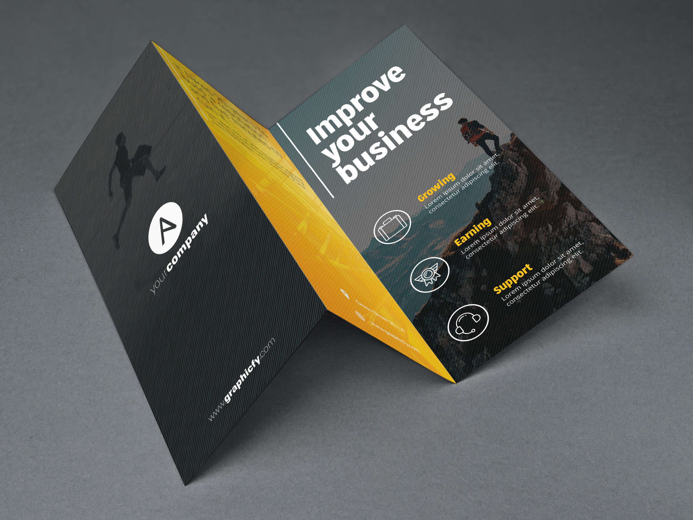 Tri Fold Brochure Template Psd Pertaining To Brochure 3 Fold Template Psd