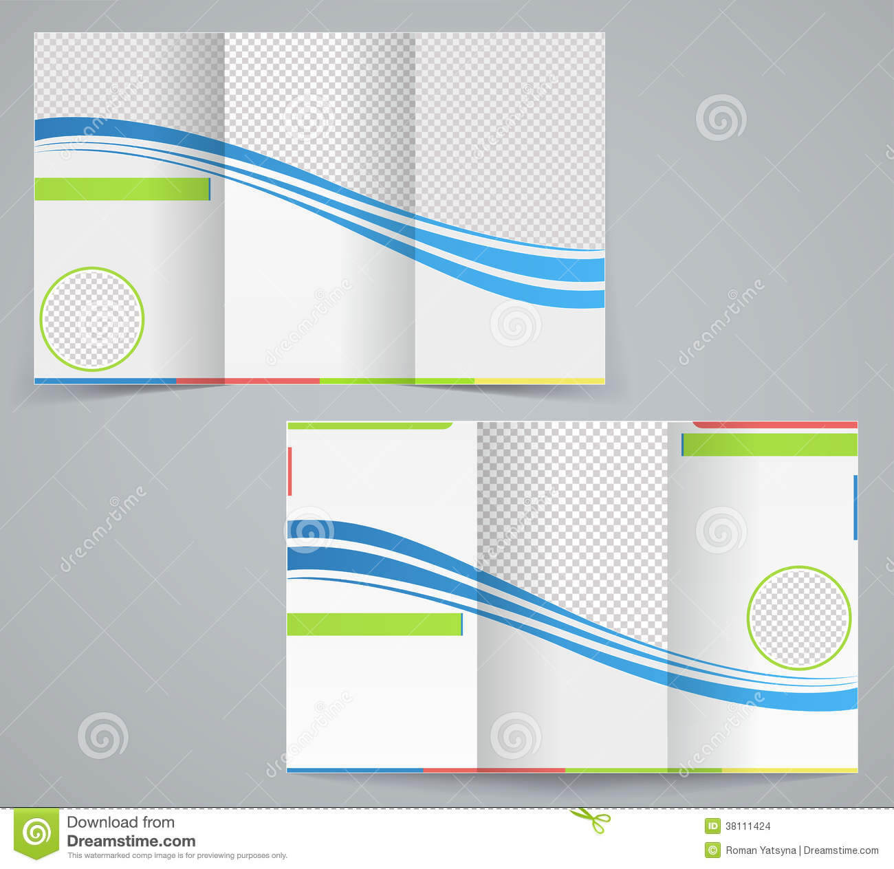 Tri Fold Business Brochure Template Stock Vector With Regard To Free Tri Fold Business Brochure Templates