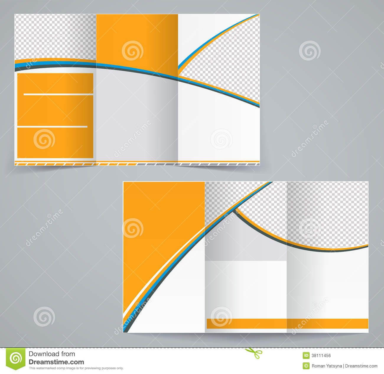 Trifold Brochure Design. Abstract. Round. Geometrical. Curve Throughout Free Tri Fold Business Brochure Templates