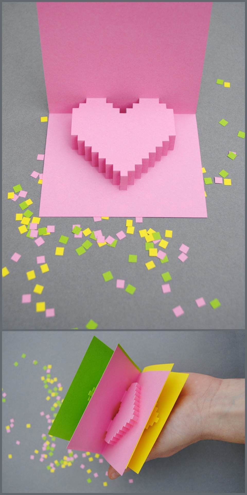 True Blue Me & You: Diys For Creatives • Diy Pixel Y Popup With Pixel Heart Pop Up Card Template