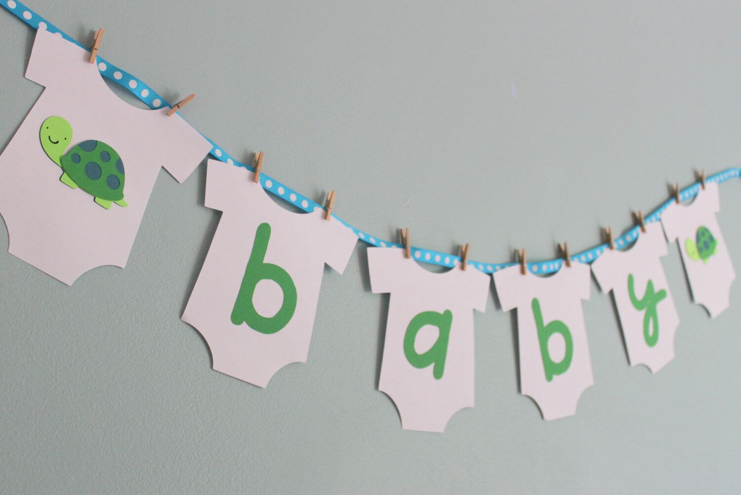 Turtle Baby Shower Banner, Turtle Baby Shower Decorations With Diy Baby Shower Banner Template