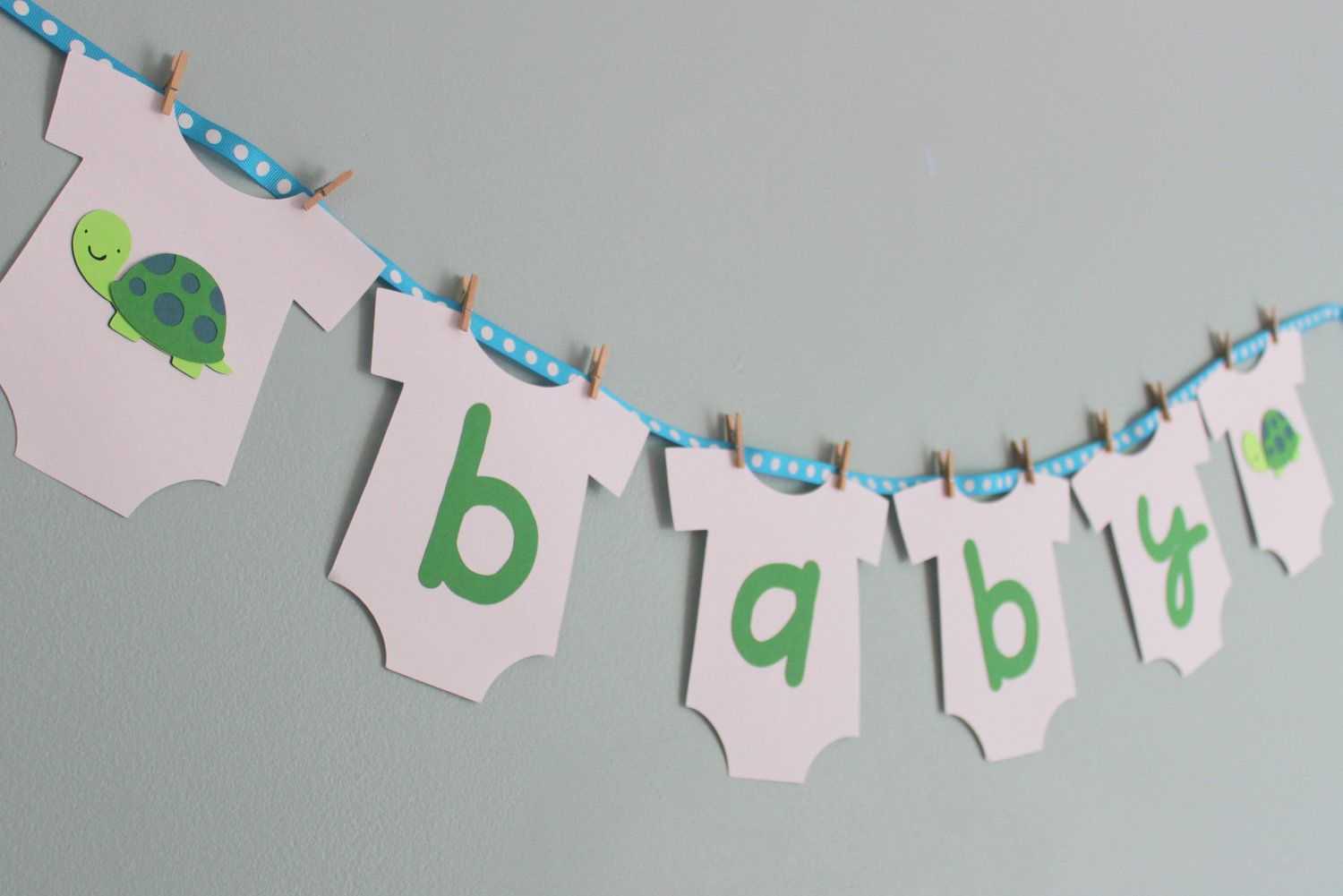 Turtle Baby Shower Banner, Turtle Baby Shower Decorations With Regard To Baby Shower Banner Template