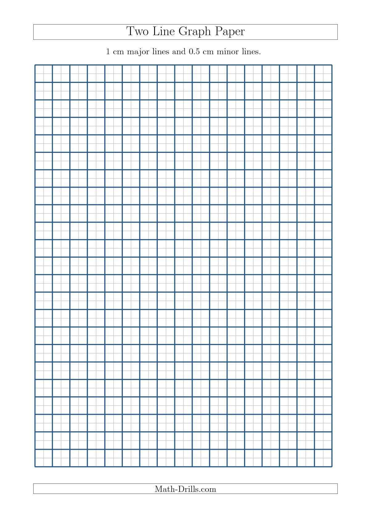 Two Line Graph Paper With 1 Cm Major Lines And 0.5 Cm Minor In 1 Cm Graph Paper Template Word