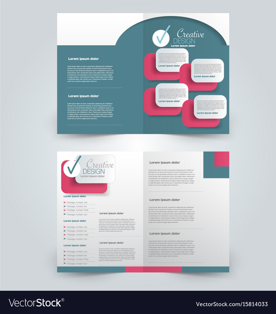 Two Page Fold Brochure Template Design With Regard To One Page Brochure Template