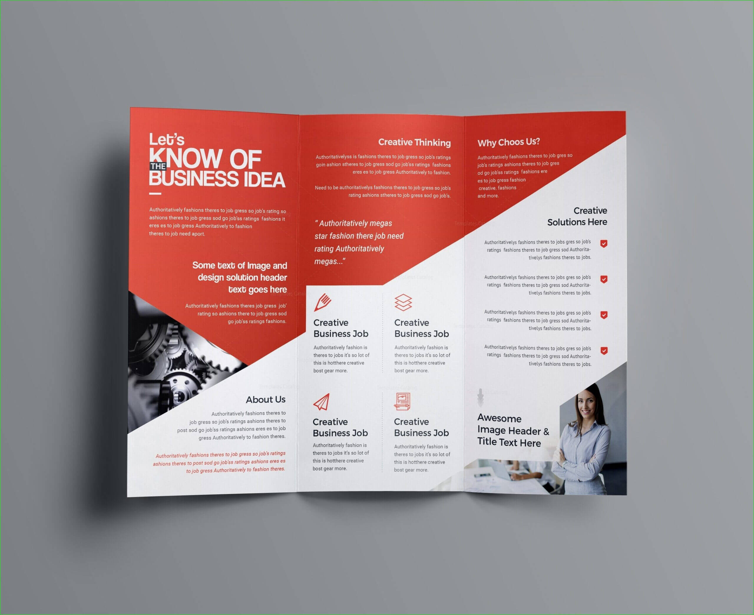 Two Sided Brochure Template Aphrodite Business Tri Fold With Double Sided Tri Fold Brochure Template