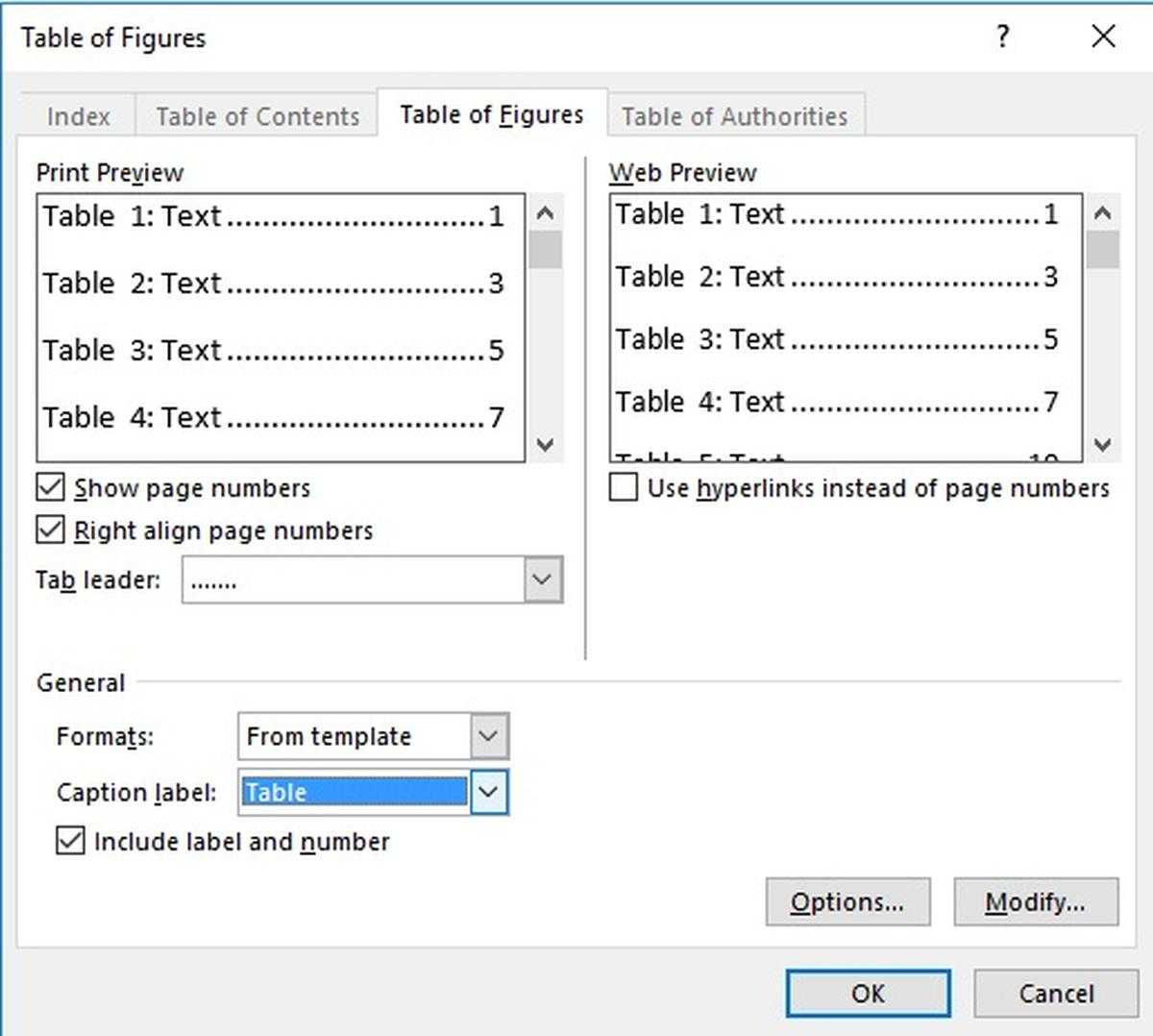 Two Ways To Generate A List Of Tables In A Word Document Intended For Word 2013 Table Of Contents Template