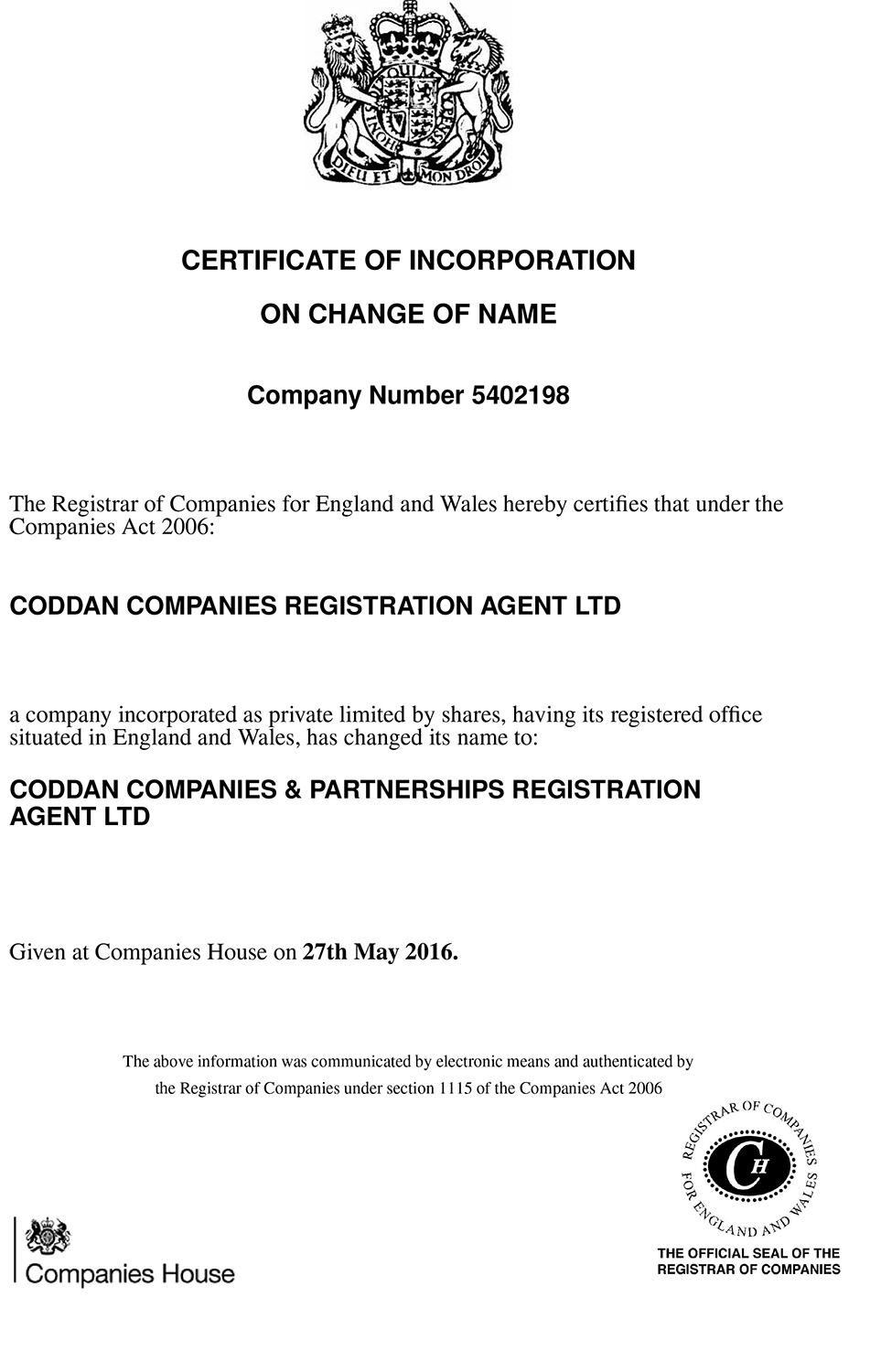 Uk About Company Registration Agent | About Coddan Company With Share Certificate Template Companies House