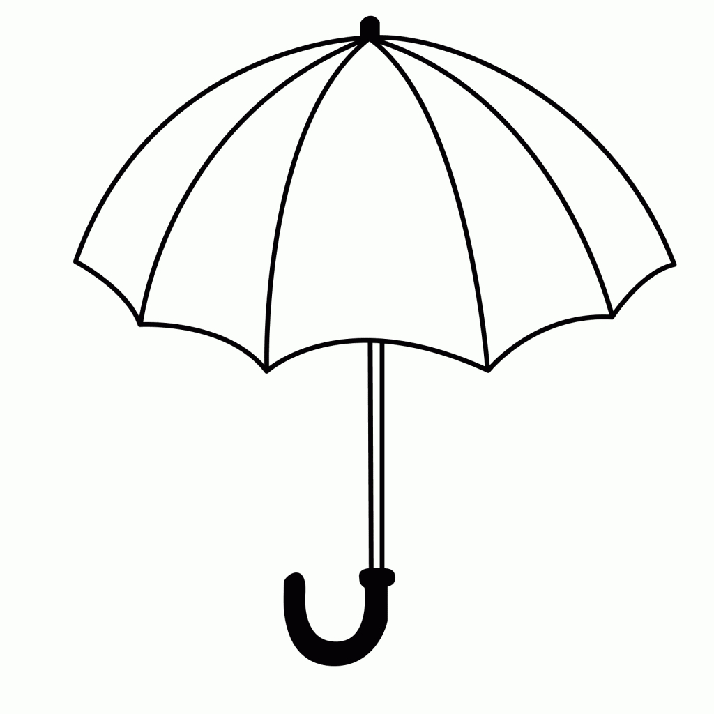 Umbrella Coloring Pages | Umbrella Coloring Page, Picture Of Intended For Blank Umbrella Template