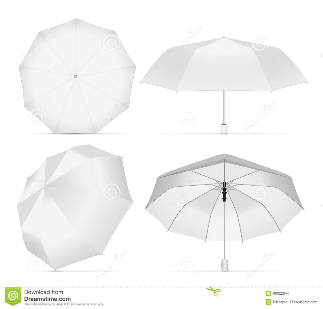 Umbrella For Your Design And Logo. Stock Vector Within Blank Umbrella Template
