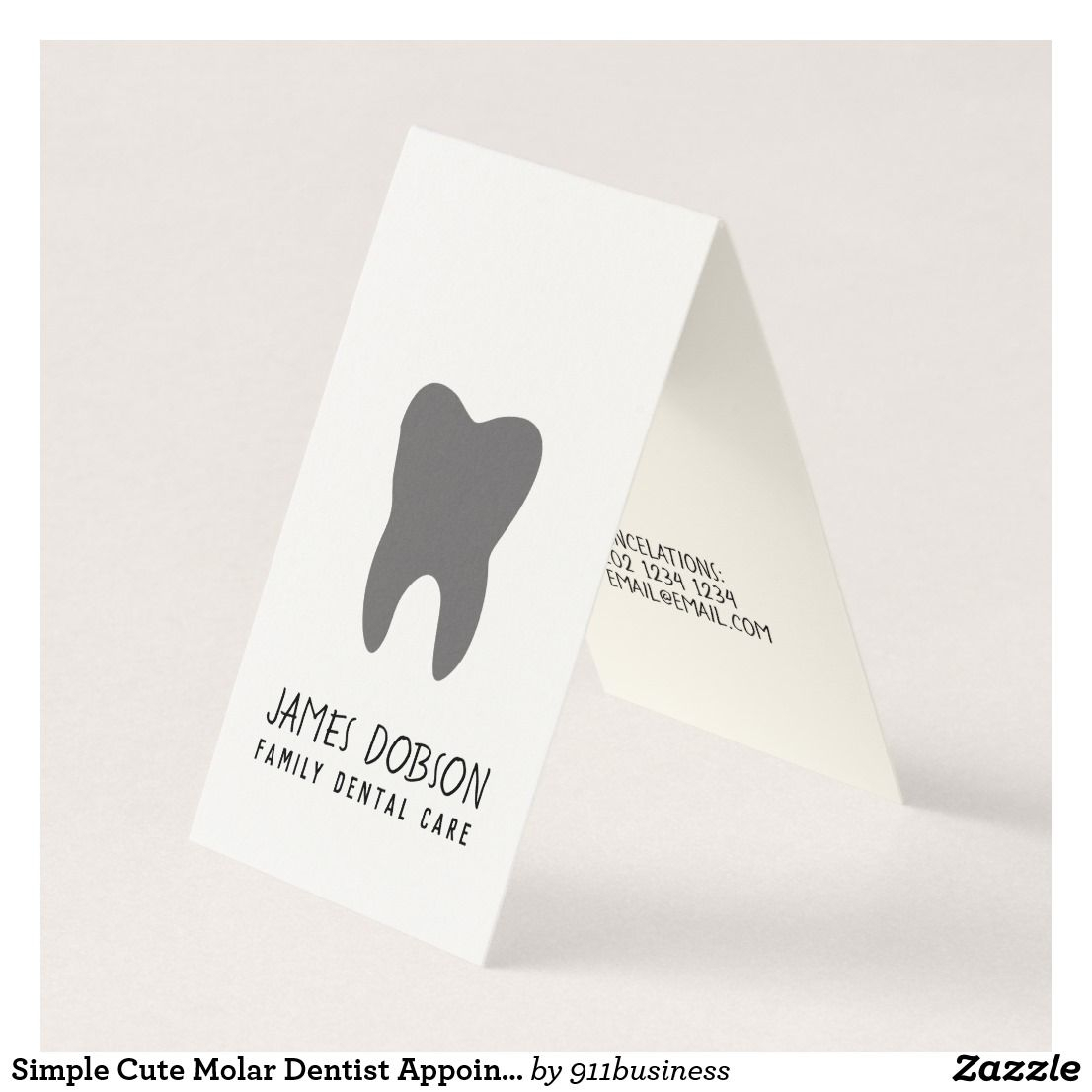 Unique Contemporary Cute Molar Dentist Appointment Business Pertaining To Dentist Appointment Card Template